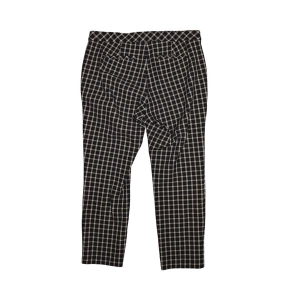 J. JILL $89 Premium Bi-Stretch Ankle Pant Black White Check Size 12‎ - Picture 2 of 4